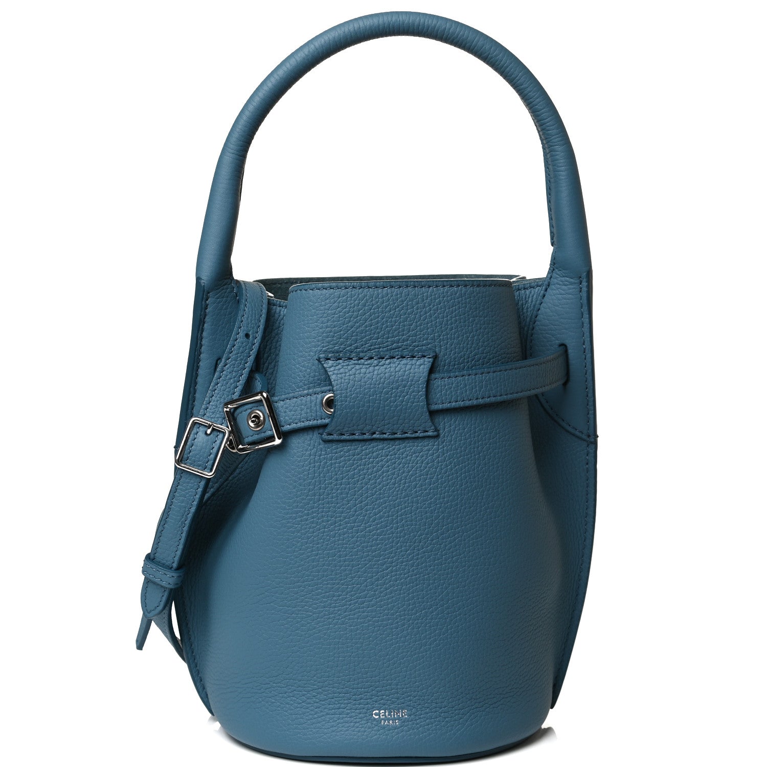 Celine Supple Grained Calfskin Nano Big Bag Bucket Slate Blue 7 of 12