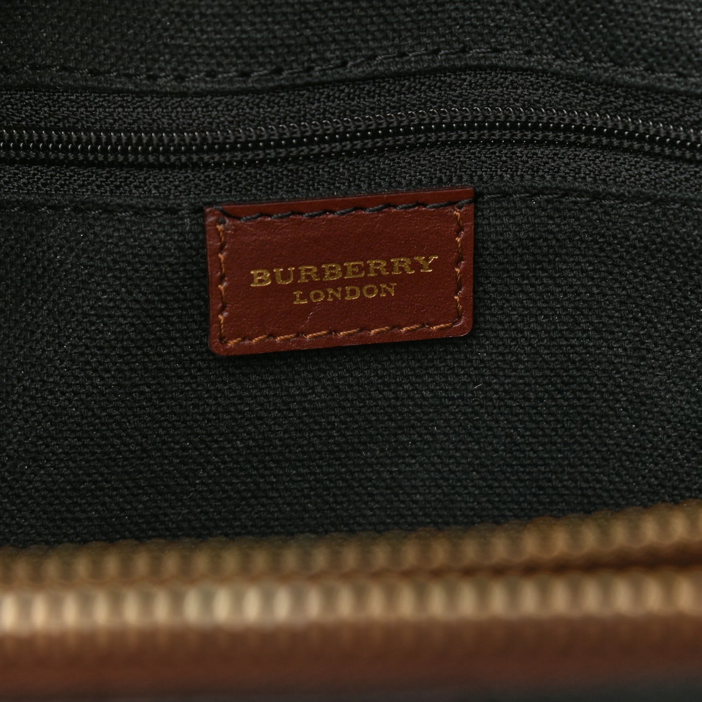 Haymarket Check Coated Canvas Pocket Tote Brown