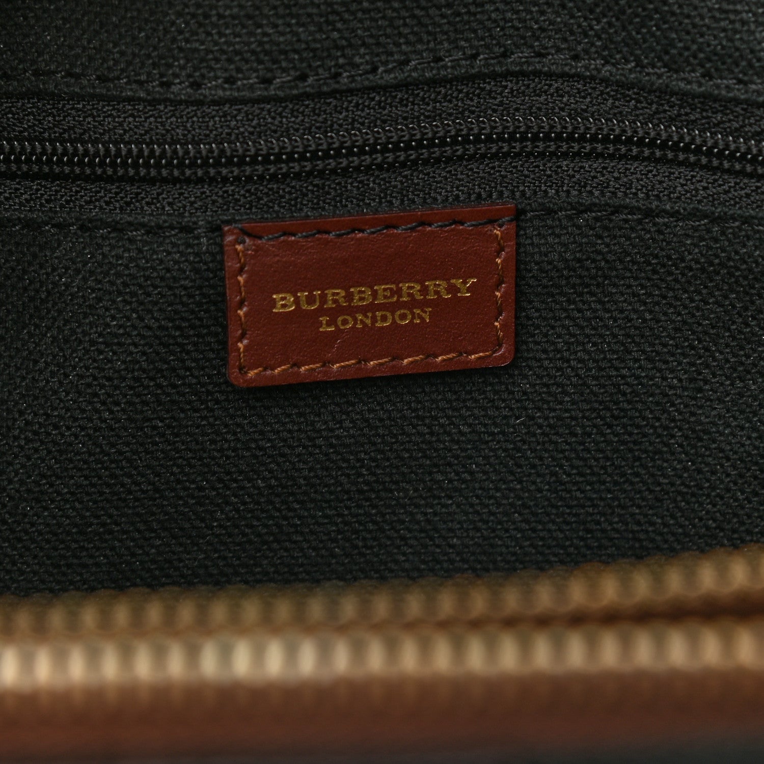 Burberry Haymarket Check Coated Canvas Pocket Tote Brown 6 of 11