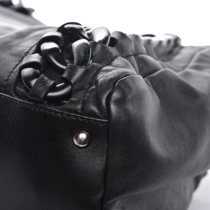Chanel Calfskin Modern Chain Rhodoid East West Tote Black 12 of 13