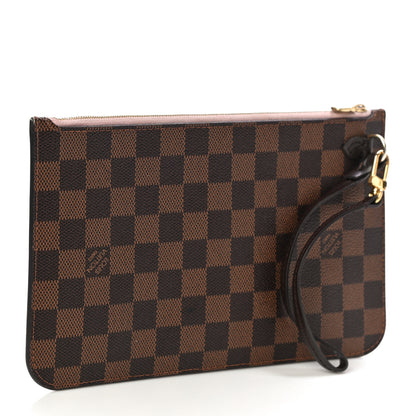 Louis Vuitton Damier Ebene Neverfull MM GM Pochette Rose Ballerine 3 of 13