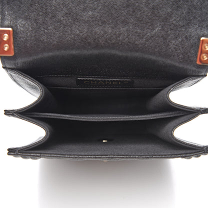 Chanel Caviar Quilted North South Boy Flap Black 4 of 9
