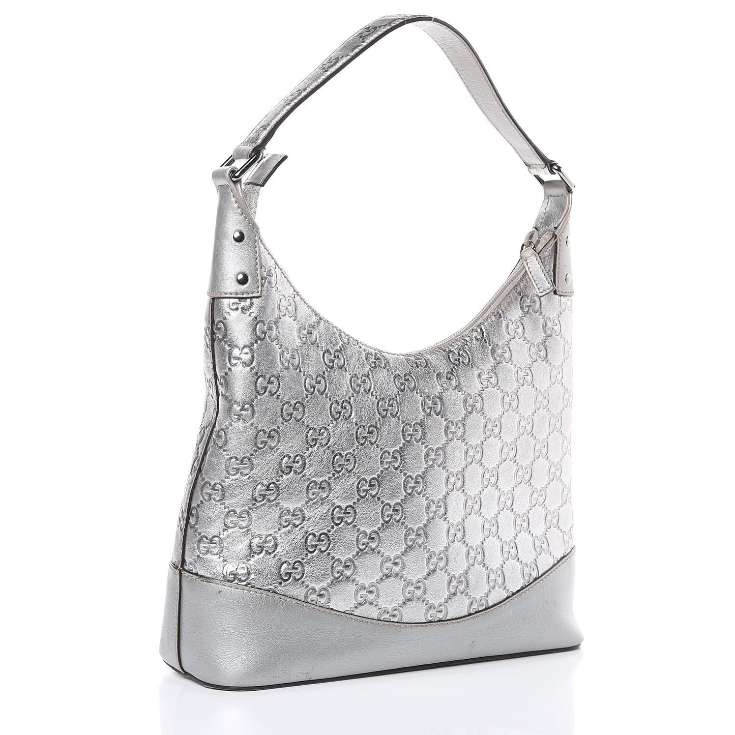 Guccissima Small Shoulder Bag Silver