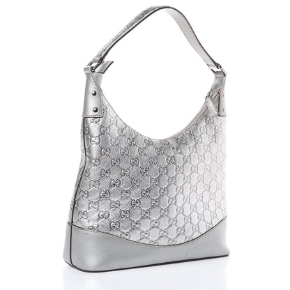 Gucci Guccissima Small Shoulder Bag Silver 3 of 14