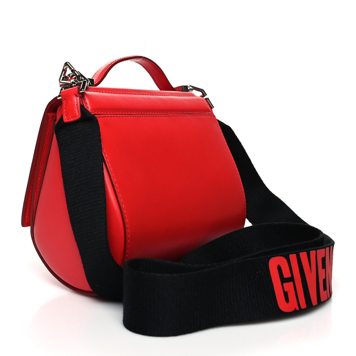 Givenchy Calfskin Mini Pandora Box Logo Strap Crossbody Bag Medium Red 3 of 11