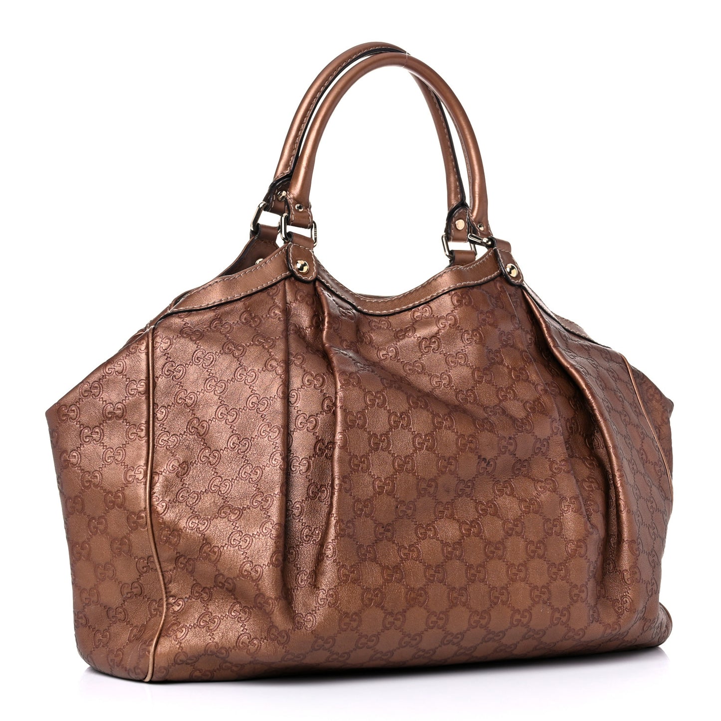 Guccissima Large Sukey Tote Bronze