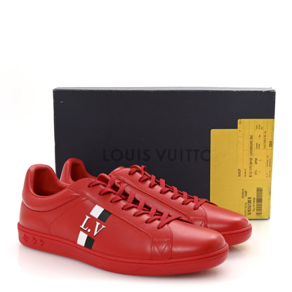 Louis Vuitton Calfskin Luxembourg Sneakers 10 Red 10 of 10