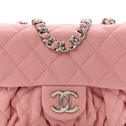 Chanel Washed Lambskin Quilted Mini Chain Around Messenger Pink 8 of 12