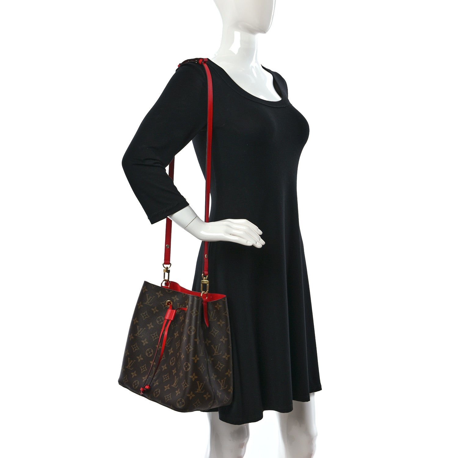Louis Vuitton Monogram Neonoe MM Coquelicot 2 of 10
