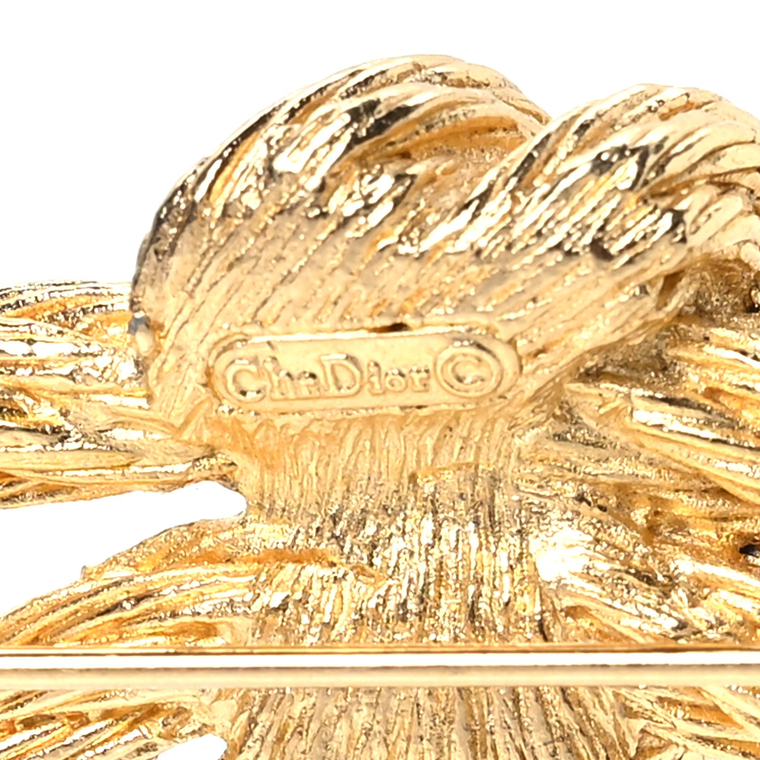 Christian Dior Metal Rope Brooch Gold 3 of 3