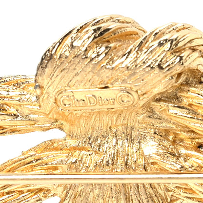 Christian Dior Metal Rope Brooch Gold 3 of 3