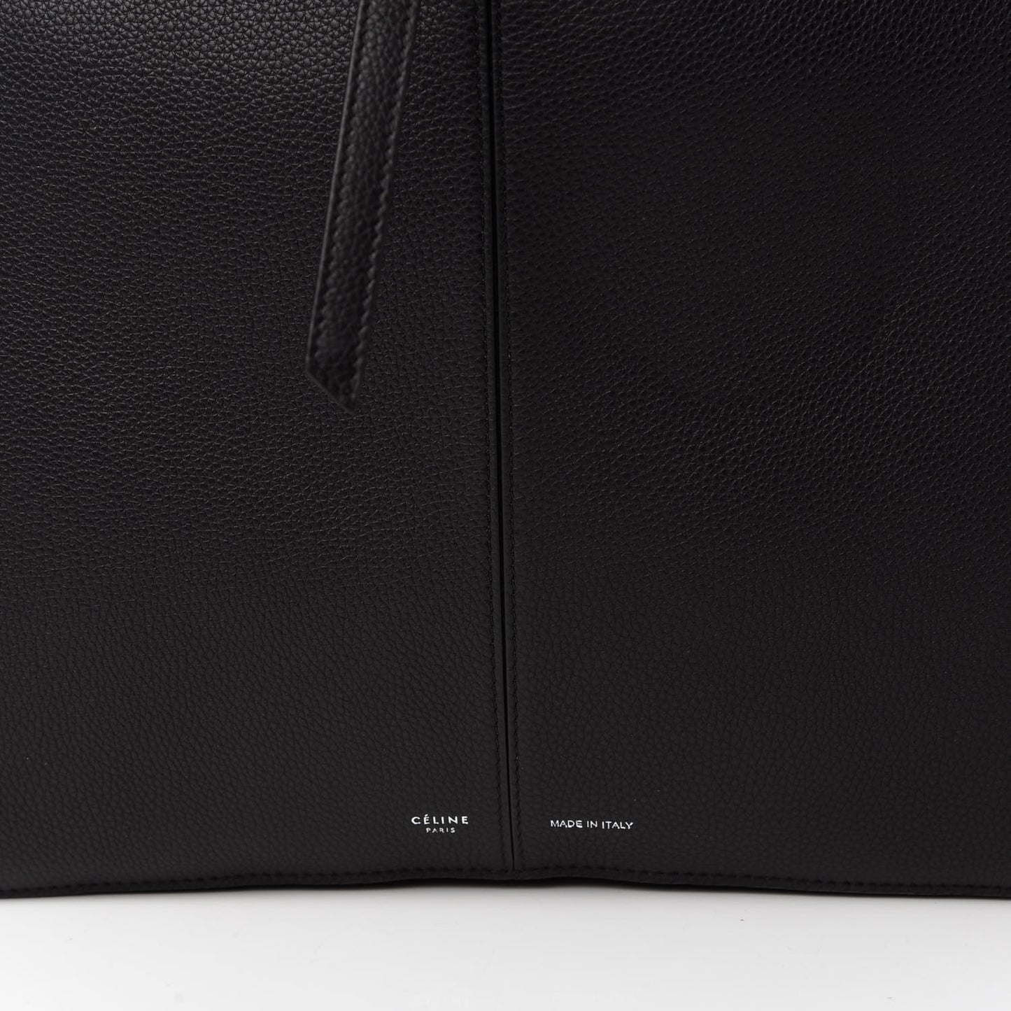 Baby Grained Calfskin Small Tri-Fold Bag Black
