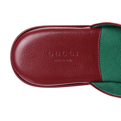 Gucci Goatskin Horsebit Pericle Slippers 38.5 Rosso 8 of 11