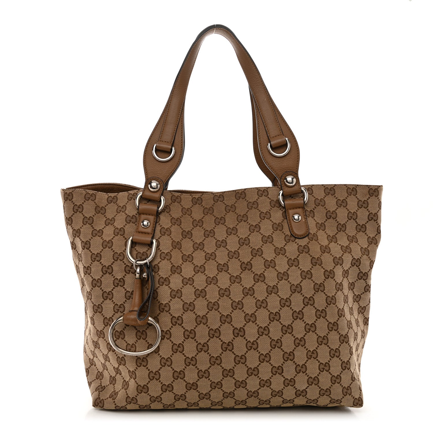 Gucci Monogram Medium Icon Bit Tote Light Brown 1 of 12