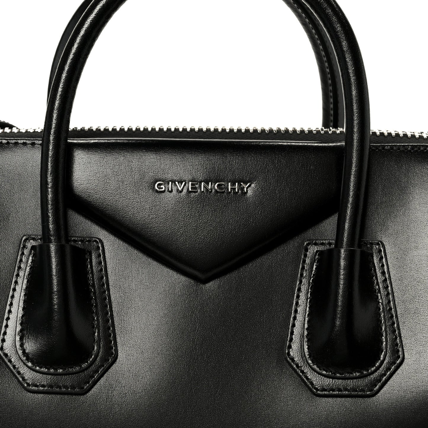 Shiny Lord Calfskin Medium Antigona Black