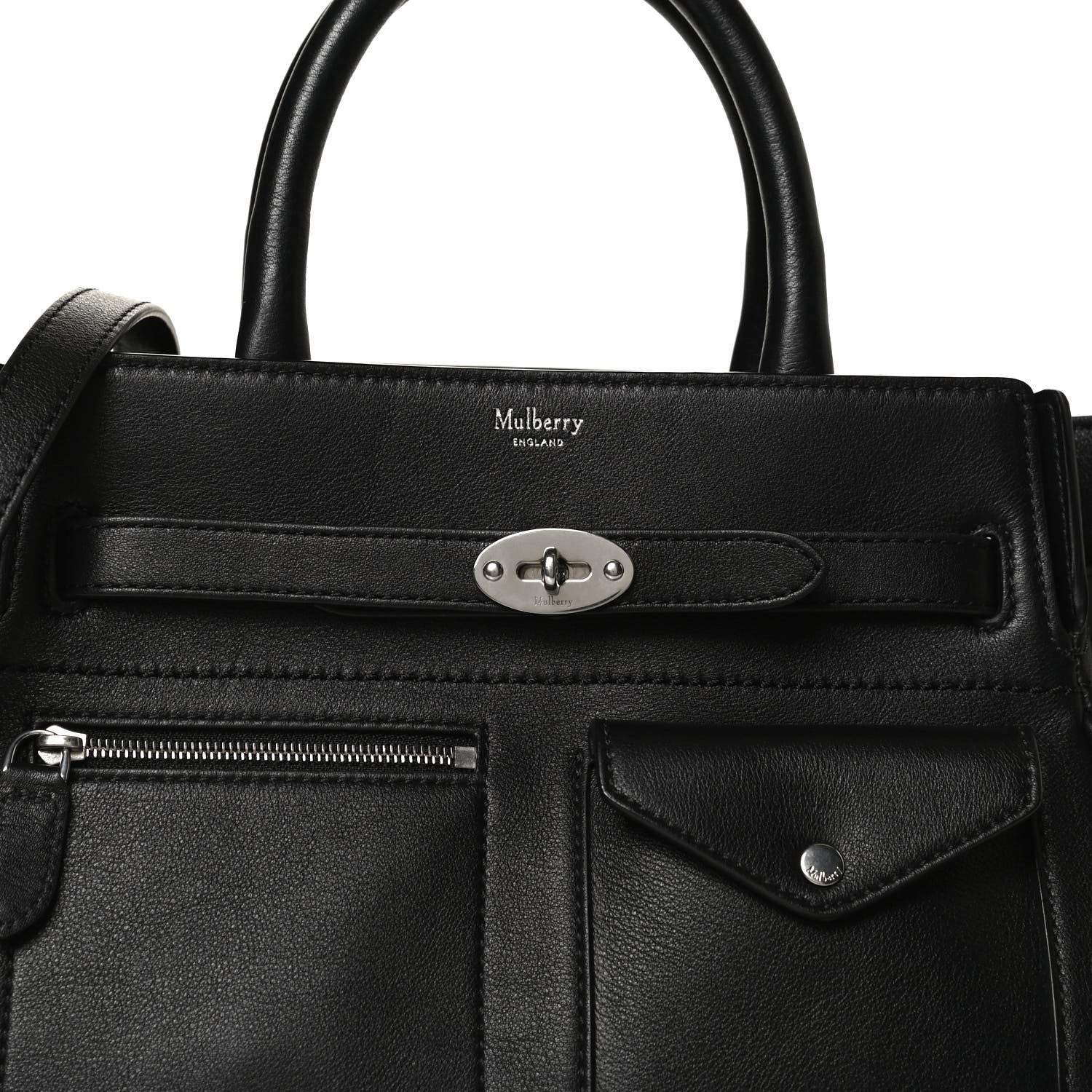 Mulberry Silky Calfskin Bayswater Multi Pocket Tote Black 10 of 12