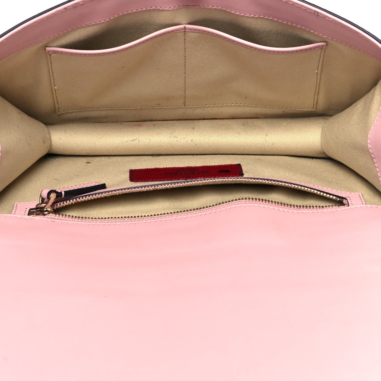 Vitello Medium Glam Lock Rockstud Flap Water Rose