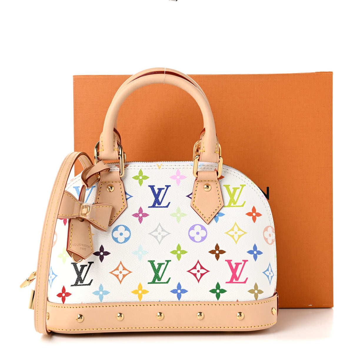 Louis Vuitton LV x TM Monogram Multicolor Alma BB White 10 of 10