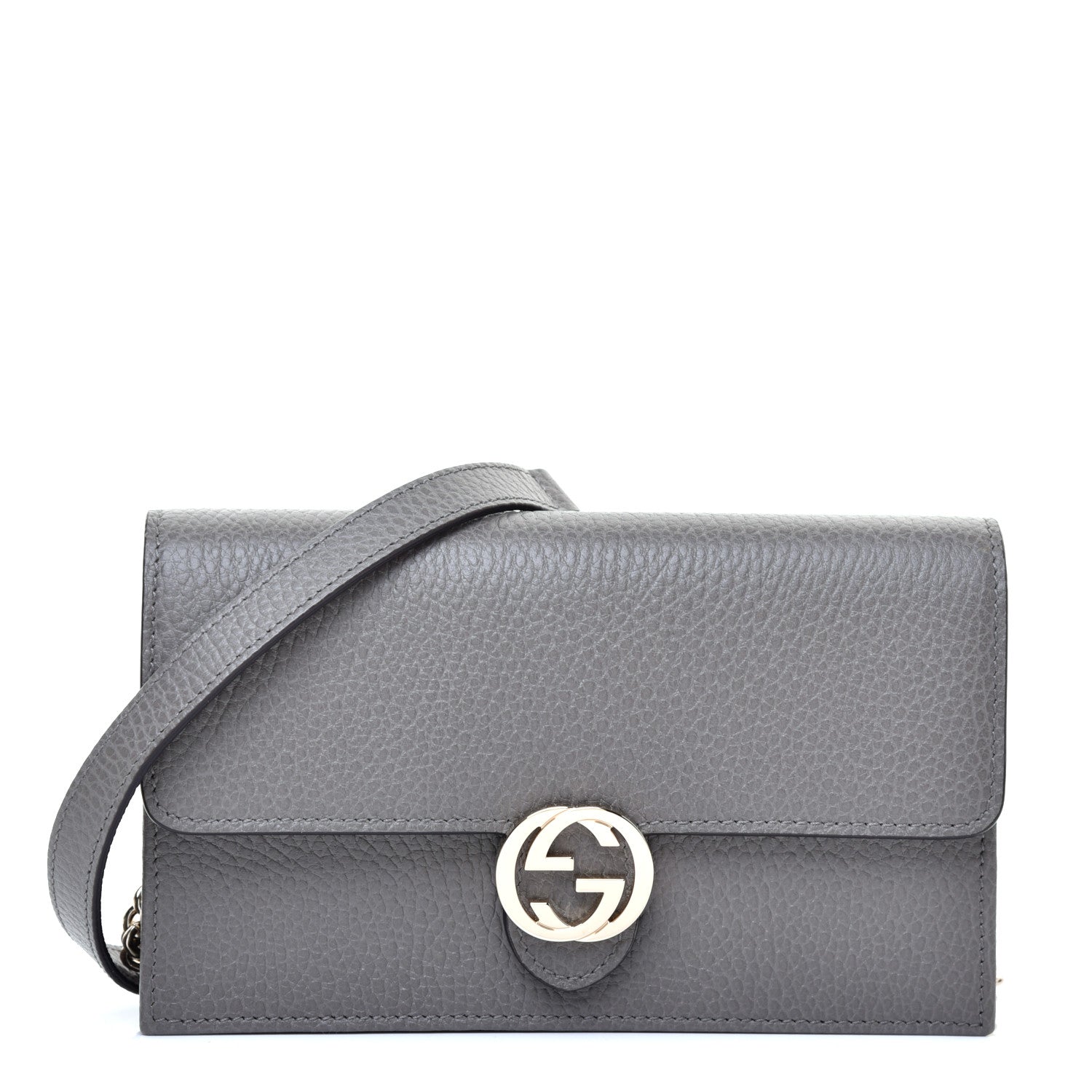 Gucci Dollar Calfskin Interlocking G Chain Wallet Loess 1 of 9