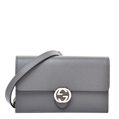Gucci Dollar Calfskin Interlocking G Chain Wallet Loess 1 of 9