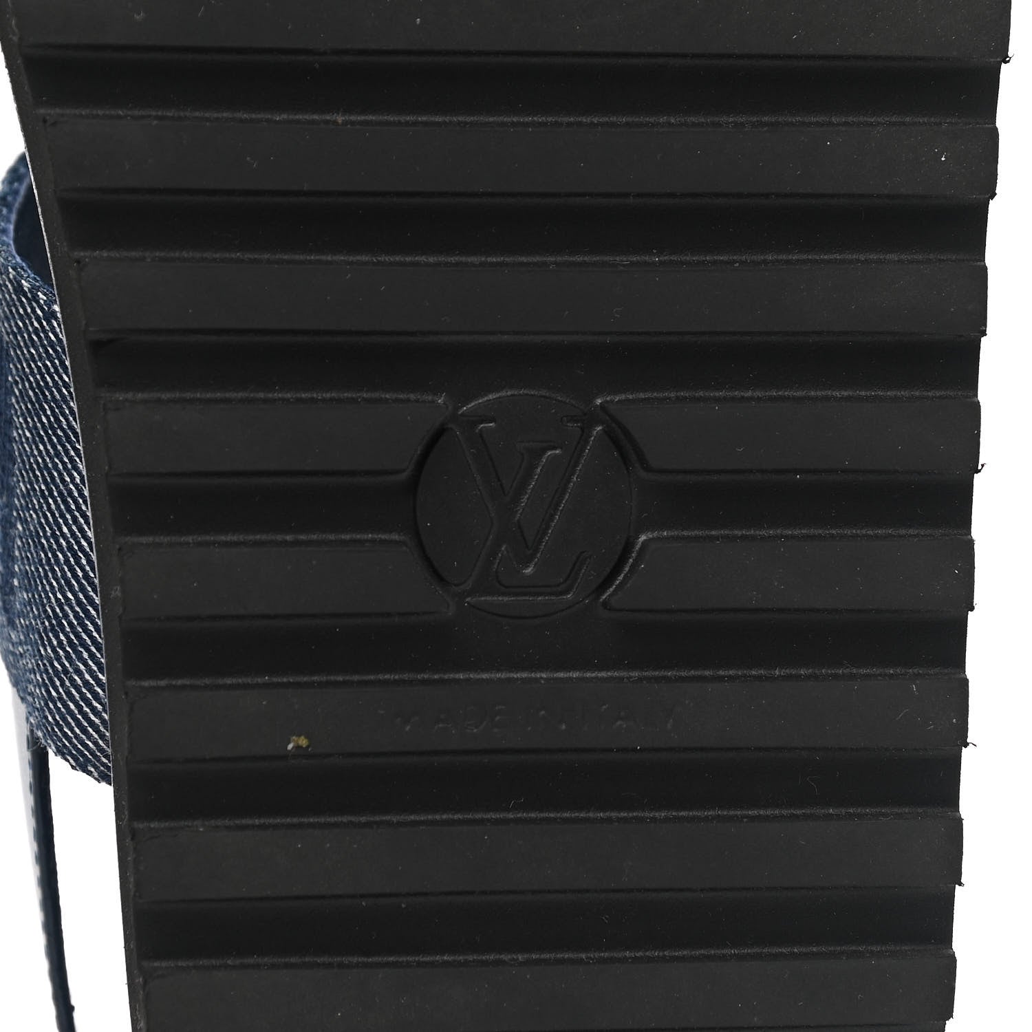 Louis Vuitton Monogram Denim Paseo Flat Comfort Sandals 41 Navy Blue 6 of 8