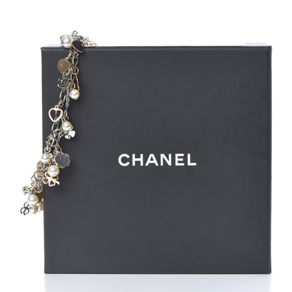 Chanel Pearl Lucky Charms CC Bracelet Silver 5 of 5