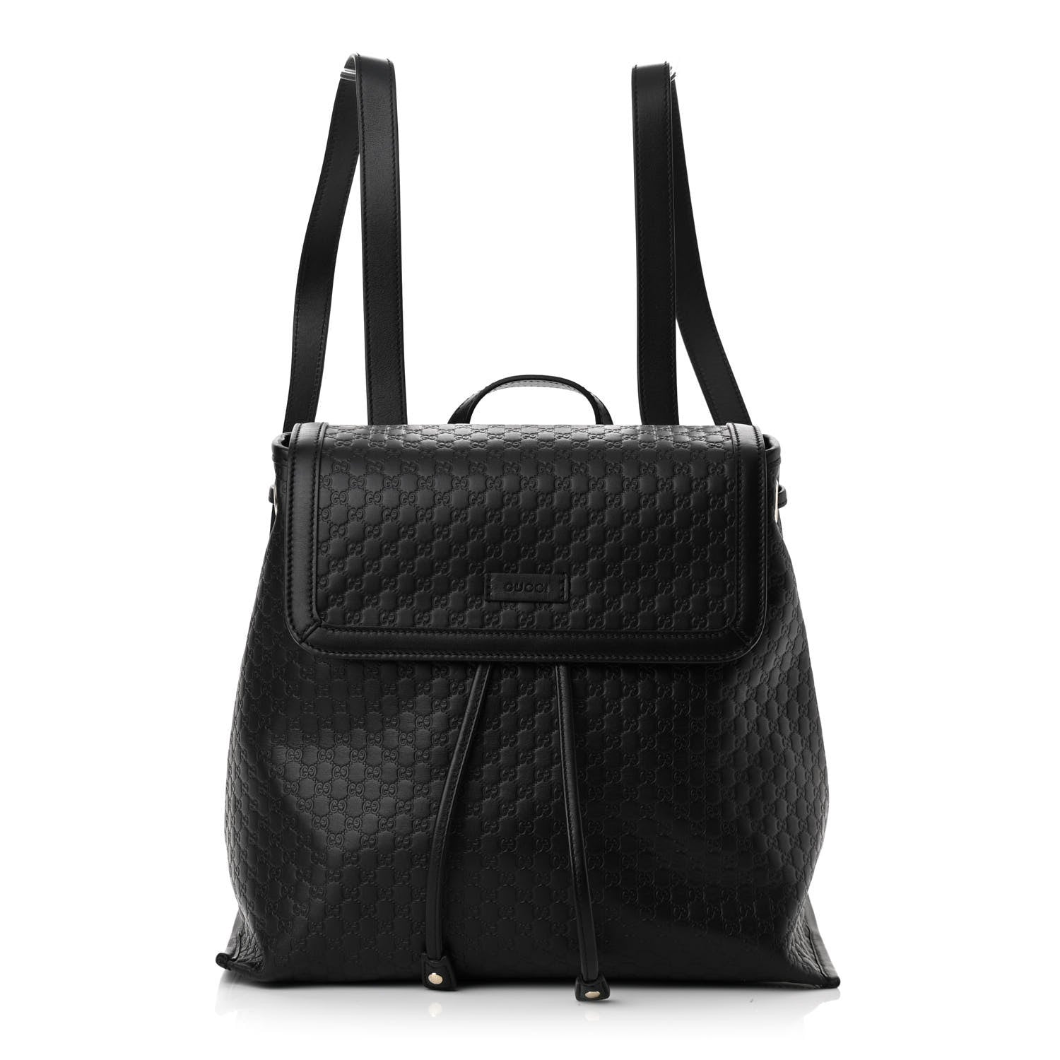 Gucci Microguccissima Drawstring Backpack Black 1 of 9