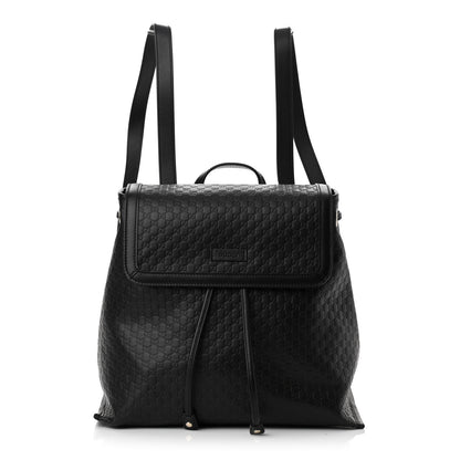 Gucci Microguccissima Drawstring Backpack Black 1 of 9