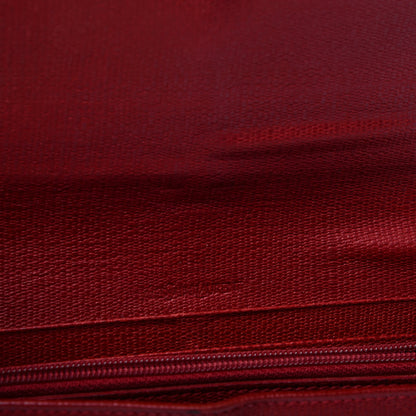 Saint Laurent Textured Calfskin Classic Y Ligne Clutch Red 14 of 25
