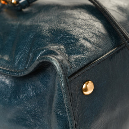 Miu Miu Vitello Shine Zip Tote Denim 12 of 12