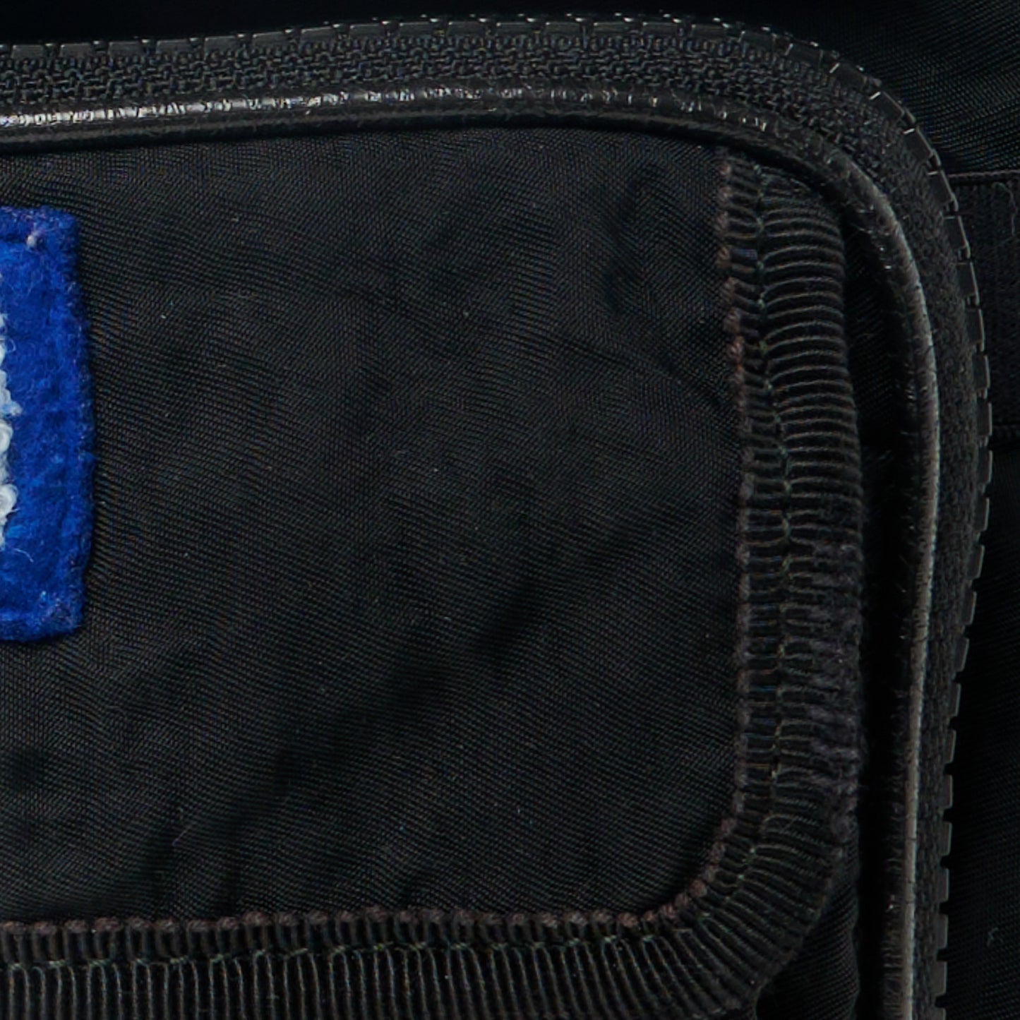 Nylon 80s Logo Patch Belt Bag Black