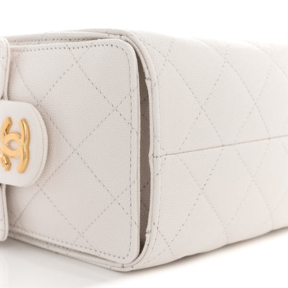 Chanel Caviar Quilted Mini Chanel 25 Handbag White 8 of 10