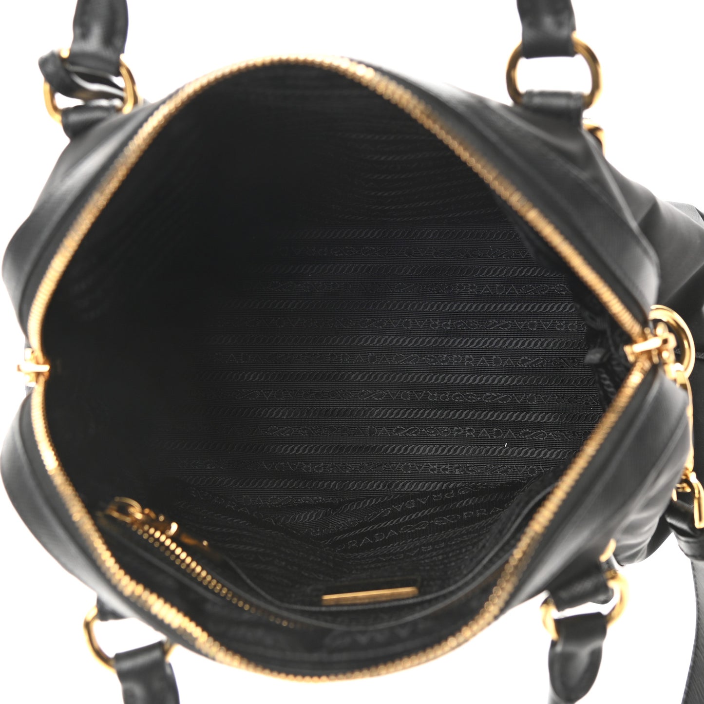 Tessuto Nylon Saffiano Tote Black