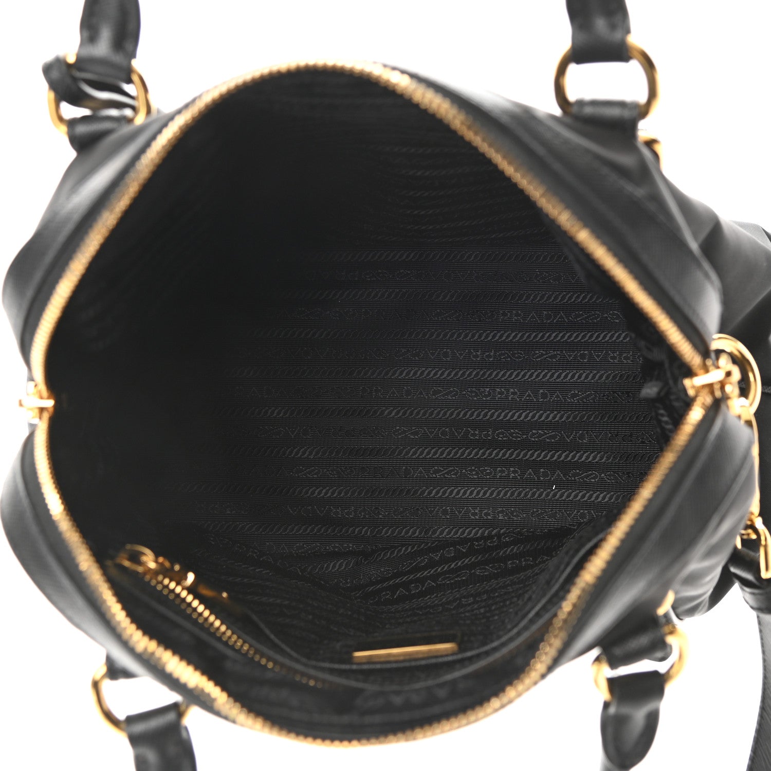 Prada Tessuto Nylon Saffiano Tote Black 4 of 9