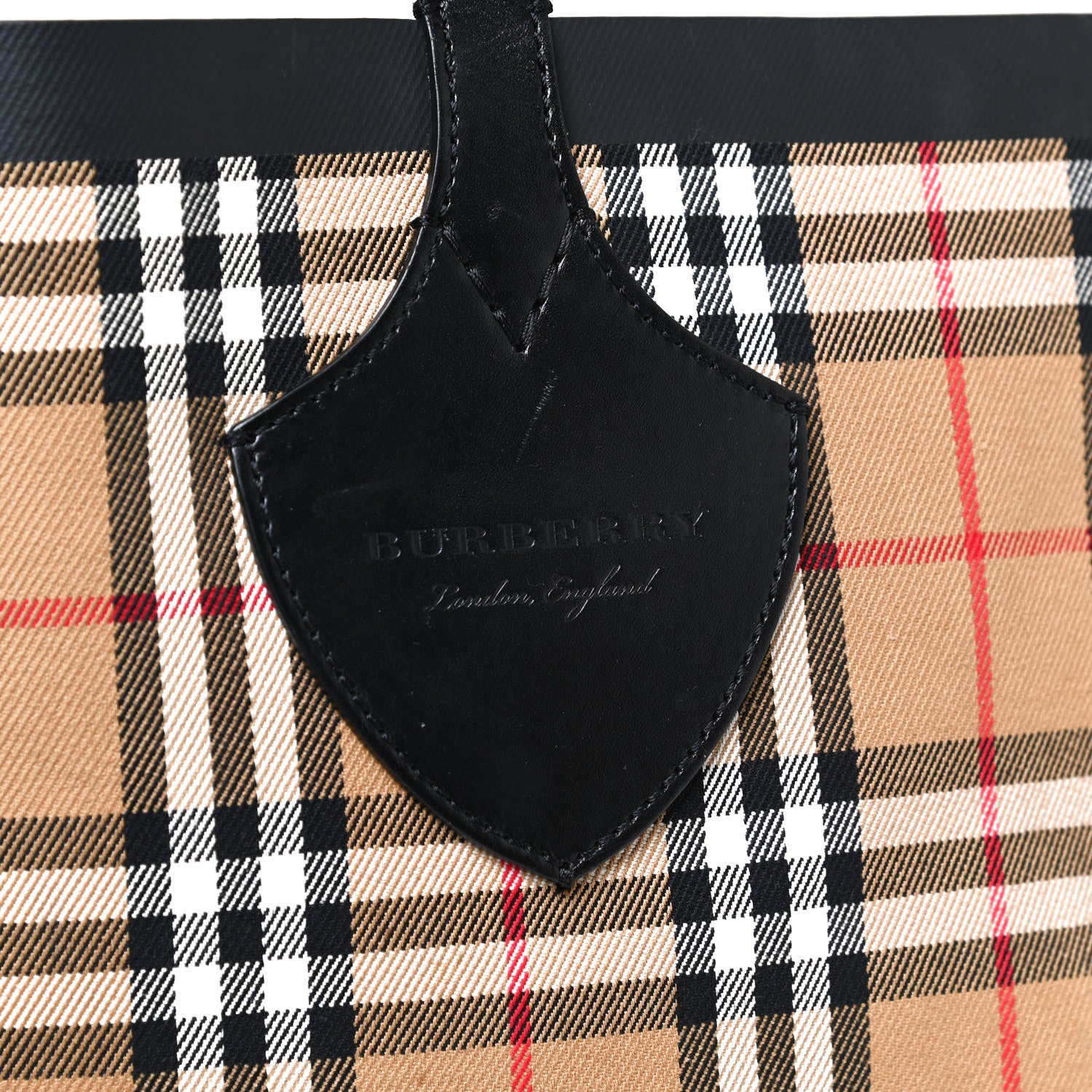 Burberry Vintage Check Medium The Giant Reversible Tote Antique Yellow Bright Red 12 of 20