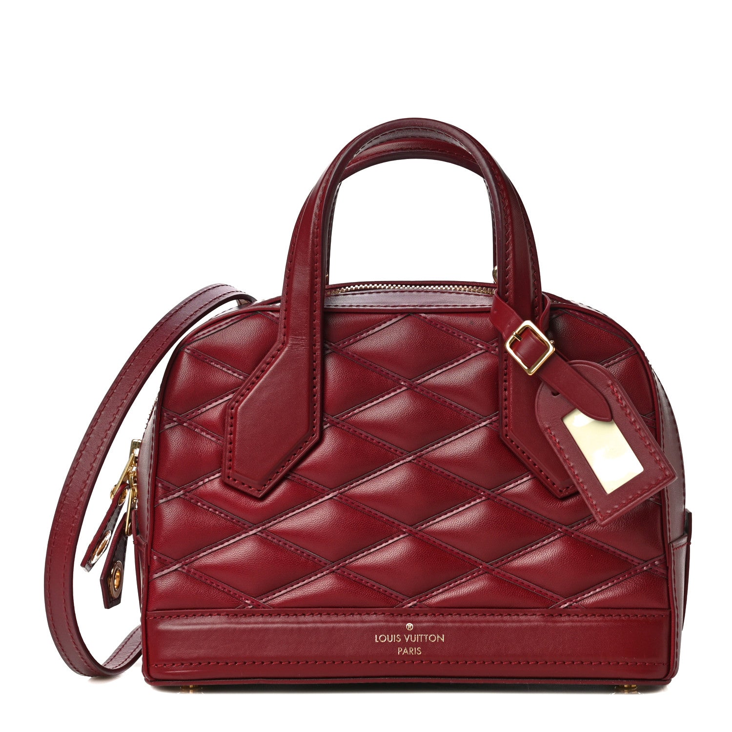 Louis Vuitton Lambskin Malletage Mini Dora Carmine 1 of 11
