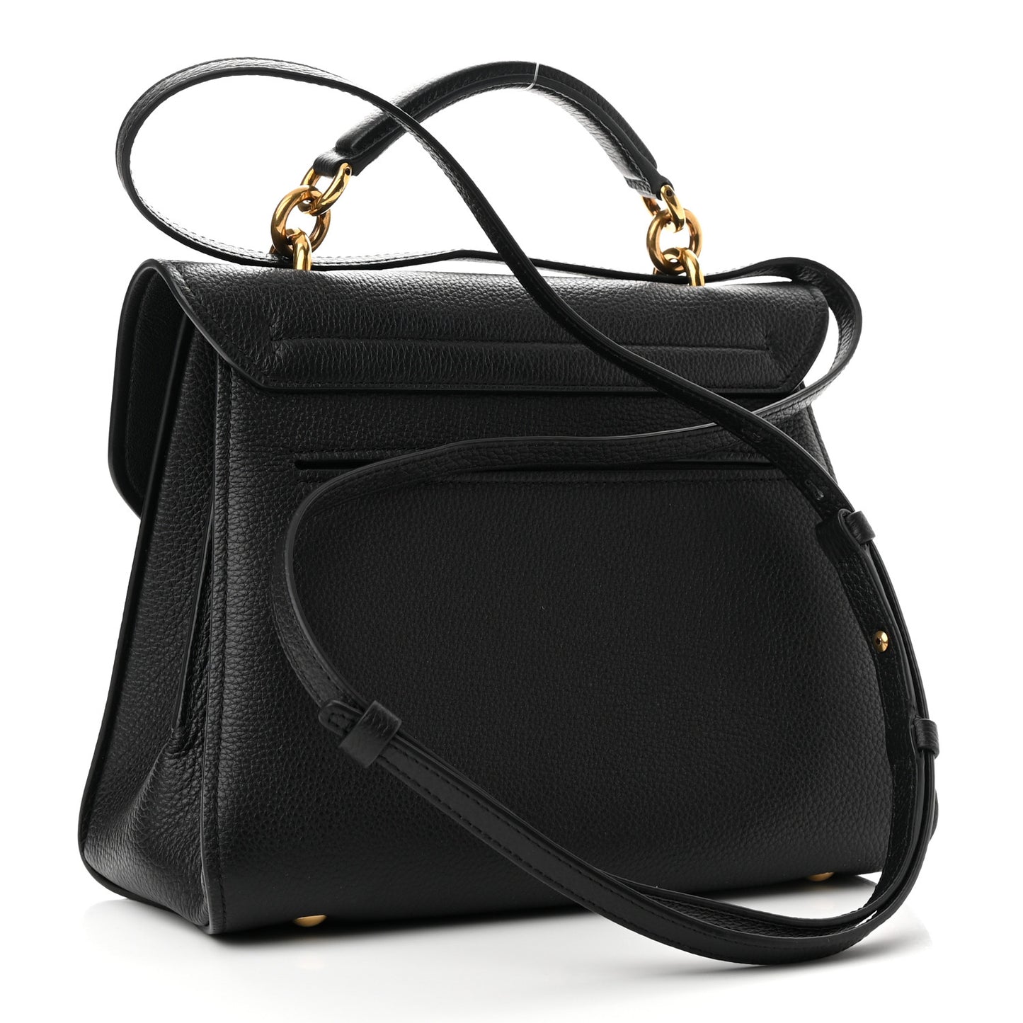 Calfskin Small Margot Top Handle Satchel Black