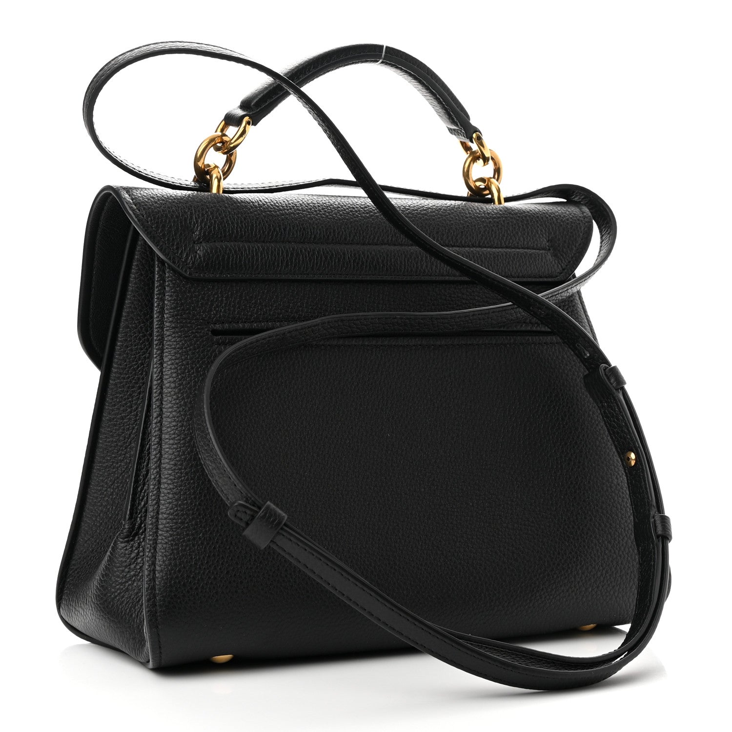 Salvatore Ferragamo Calfskin Small Margot Top Handle Satchel Black 5 of 10