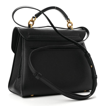 Salvatore Ferragamo Calfskin Small Margot Top Handle Satchel Black 5 of 10