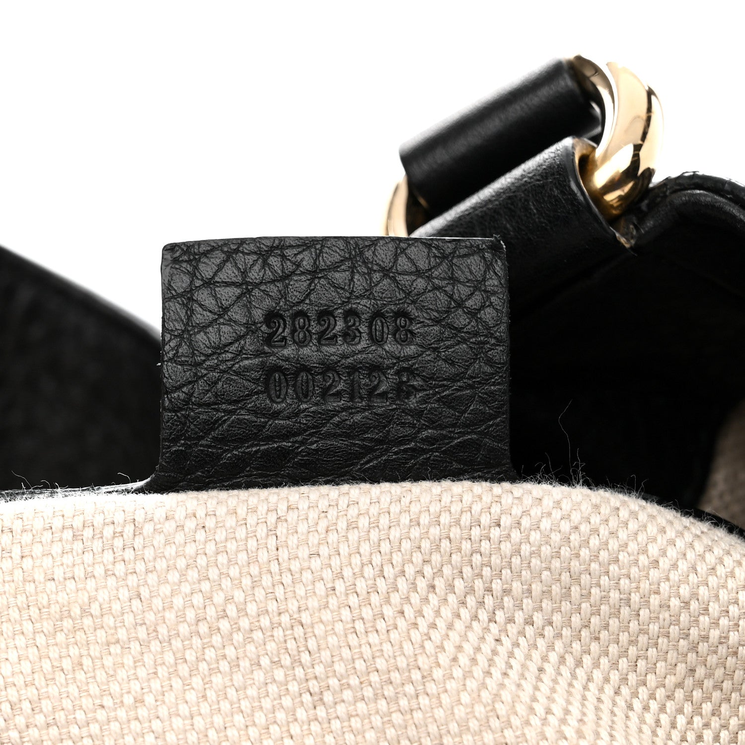 Gucci Pebbled Calfskin Large Soho Shoulder Bag Black 7 of 14