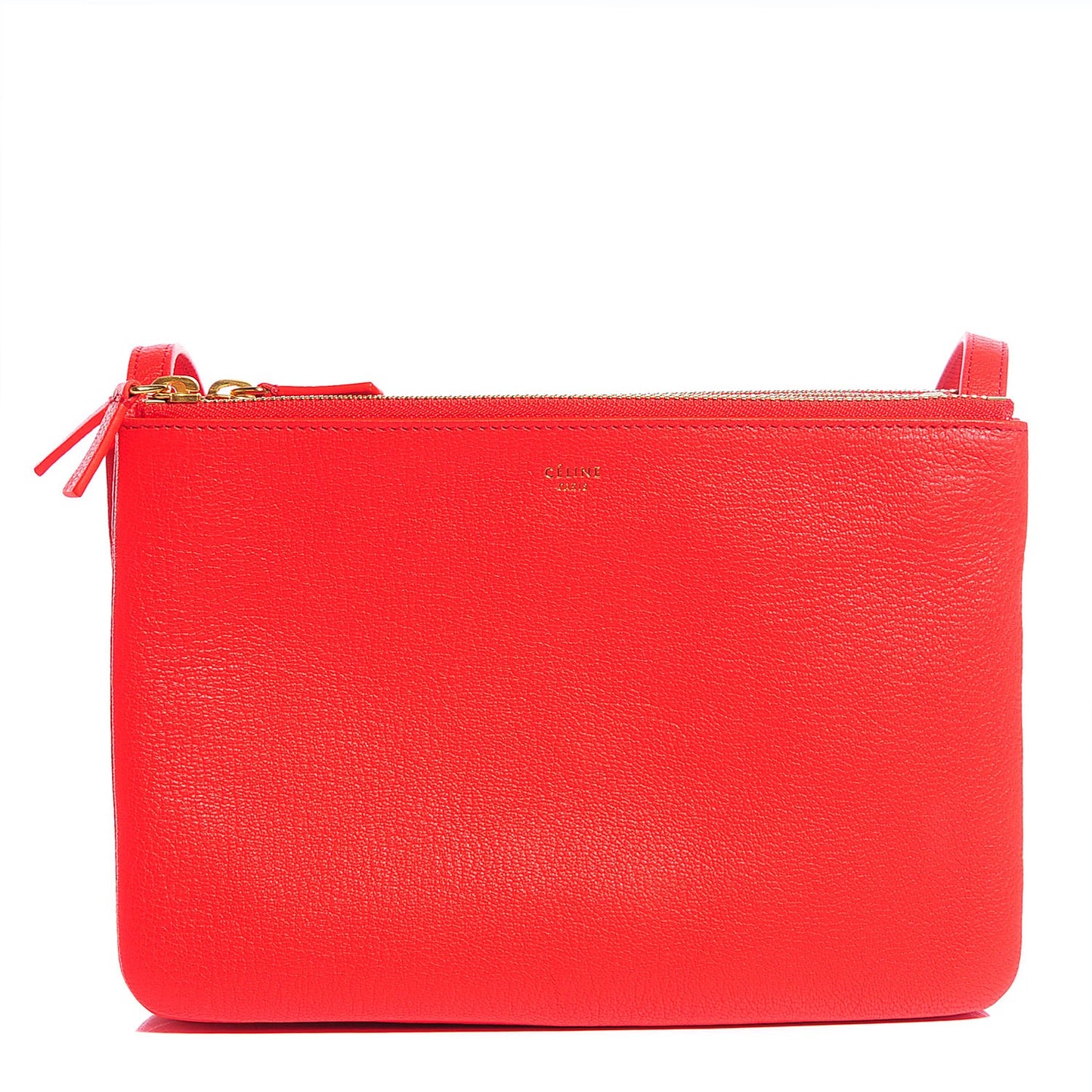 Goatskin Small Trio Crossbody Bag Alizarin