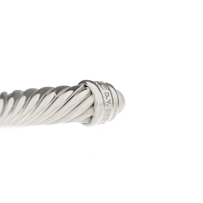 David Yurman Sterling Silver Diamond Pearl 5mm Cable Classics Bracelet 3 of 4
