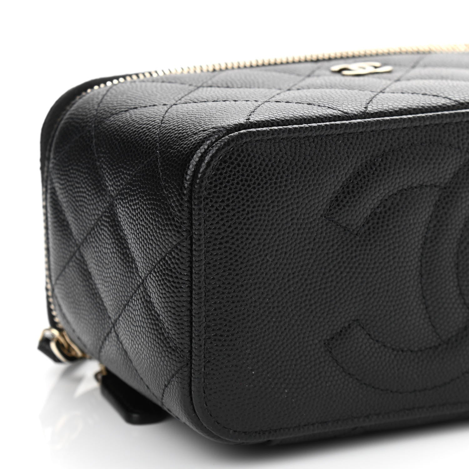 Chanel Caviar Quilted Small Vanity Case With Chain Black 10 of 12