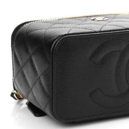 Chanel Caviar Quilted Small Vanity Case With Chain Black 10 of 12