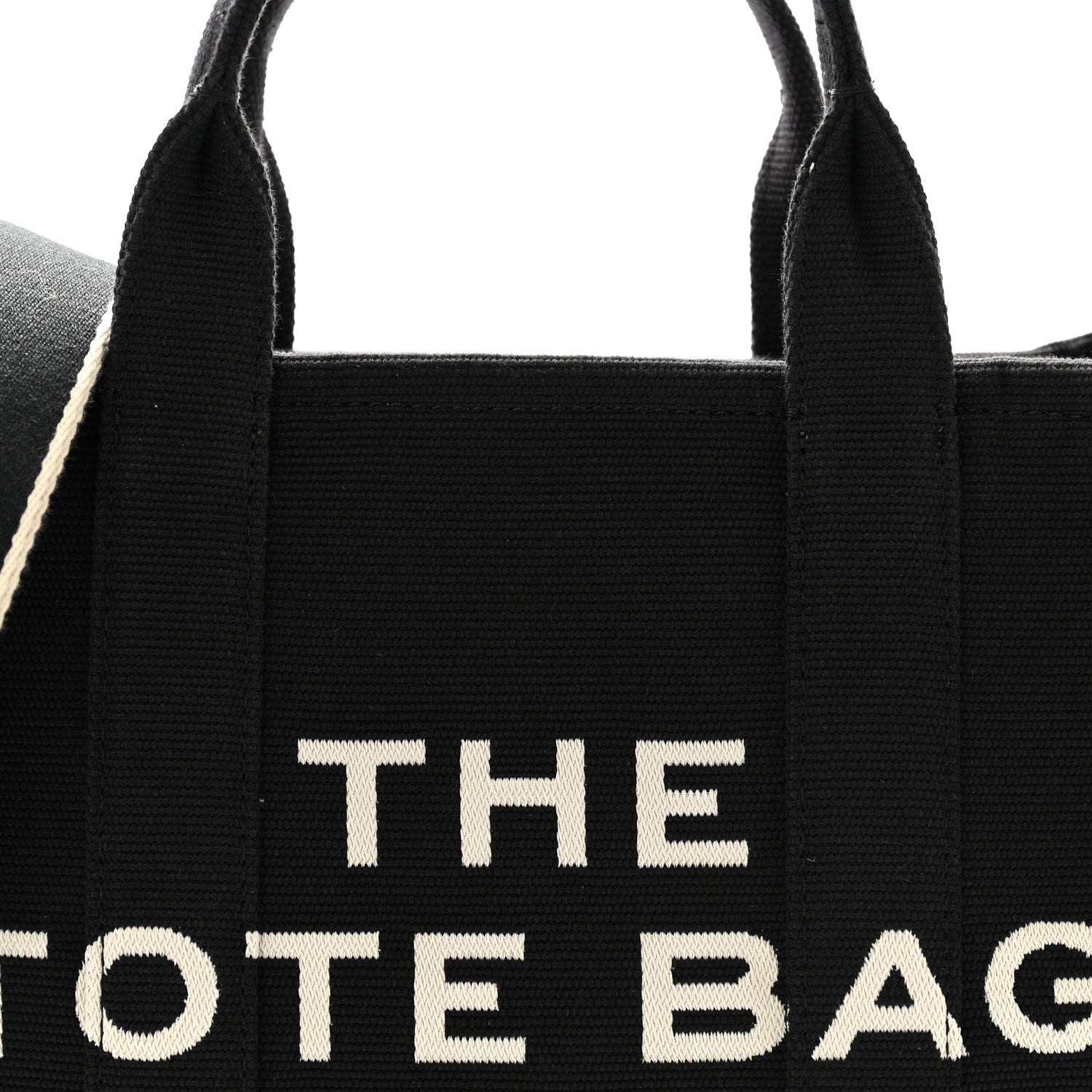 Marc Jacobs Cotton Canvas Medium The Jacquard Tote Bag Black 7 of 10