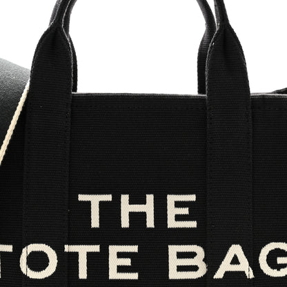 Marc Jacobs Cotton Canvas Medium The Jacquard Tote Bag Black 7 of 10