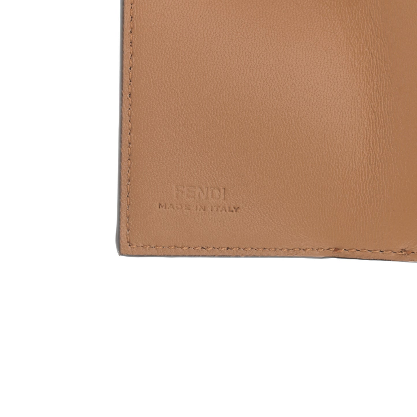 Nappa Matisse FF Diagonal Embossed Micro Tri-Fold Wallet Miele Scuro