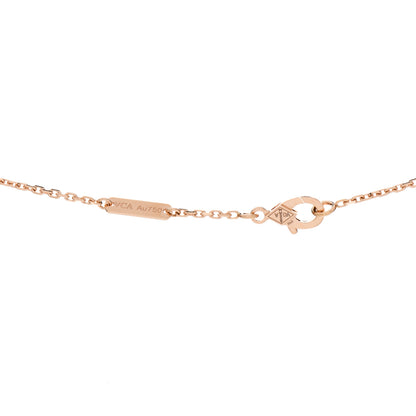 Van Cleef & Arpels 18K Rose Gold Diamond Vintage Alhambra Pendant Necklace 4 of 6