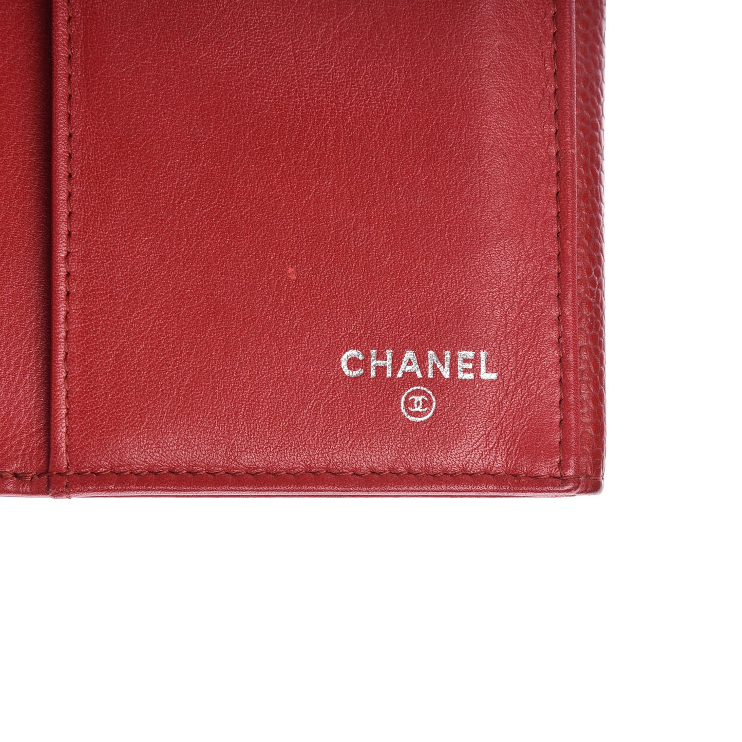 Caviar CC Long Flap French Wallet Red