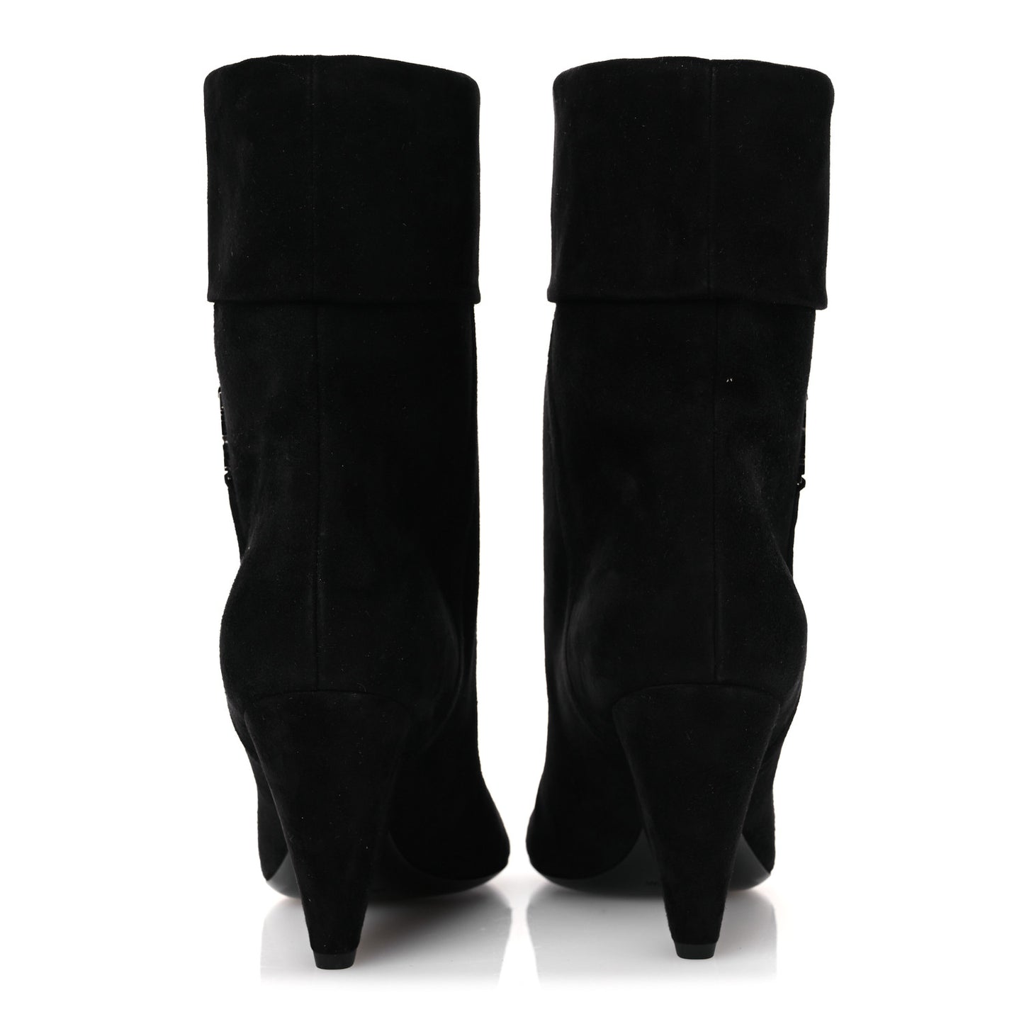 Kid Scamosciato Niki 85 Wedge Booties 37.5 Black